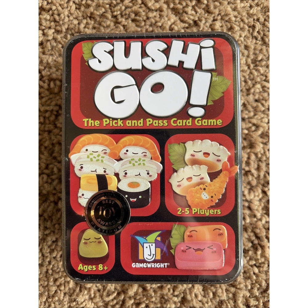 Gamewright Sushi Go Pick & Pass Card Game NEW Sealed Ages 8+ Strategy 2-5 Player